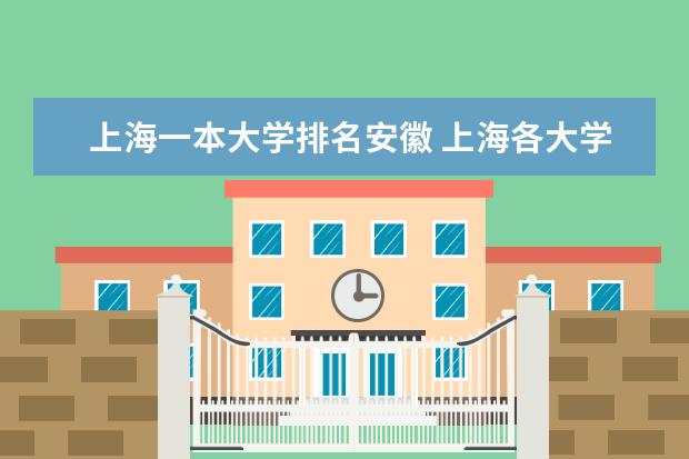 上海一本大学排名安徽 上海各大学排名