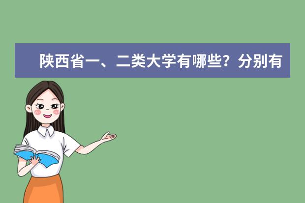 陕西省一、二类大学有哪些?分别有些什么专业,还有招生分数线,急用!!!