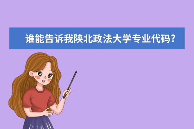 谁能告诉我陕北政法大学专业代码? 考研调剂我的专业代码前两位是08 请问都有那些专业可以调剂