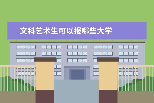 文科艺术生可以报哪些大学
