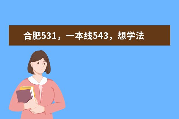 合肥531,一本线543,想学法律,可以上哪些学校,谢谢!!!