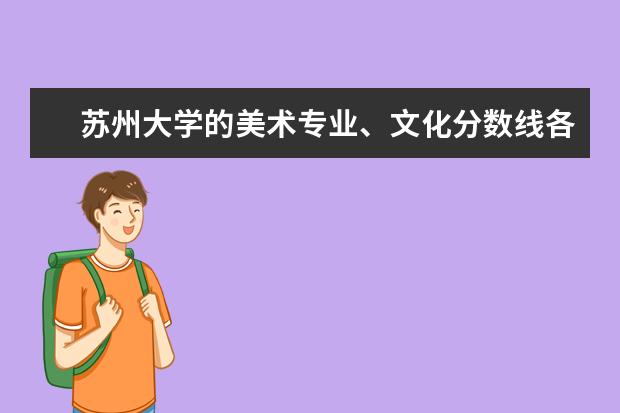 苏州大学的美术专业、文化分数线各是多少?