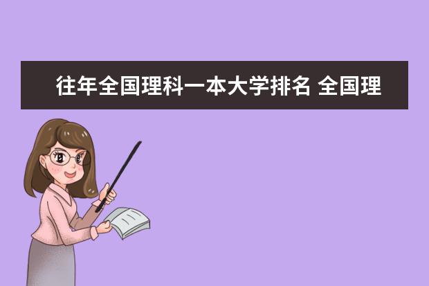 往年全国理科一本大学排名 全国理科院校排名