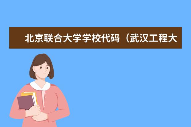 北京联合大学学校代码(武汉工程大学专业代码)