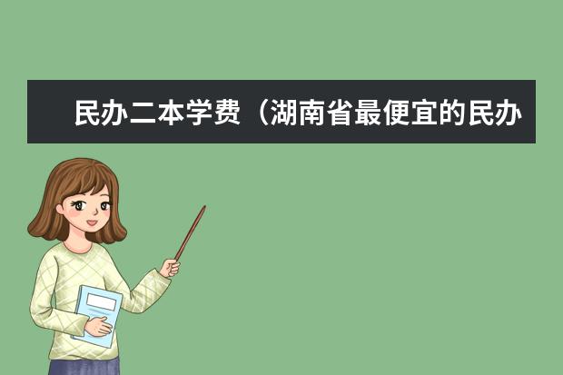 民办二本学费（湖南省最便宜的民办二本）