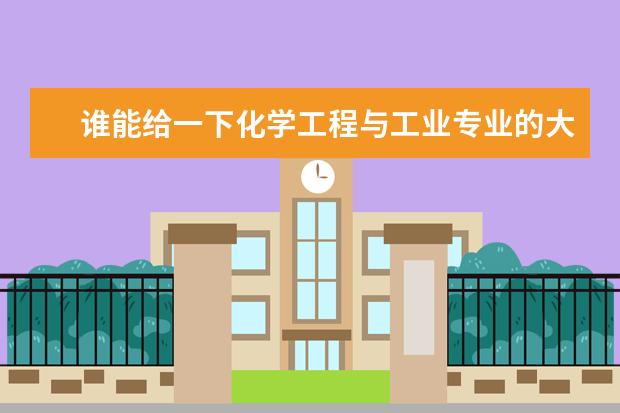 谁能给一下化学工程与工业专业的大学排名？ 大学化工系排名