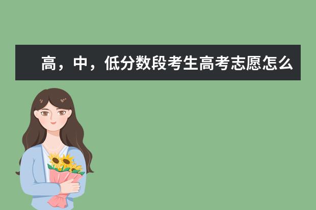 高，中，低分数段考生高考志愿怎么填