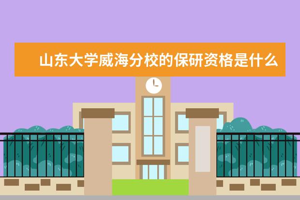 山东大学威海分校的保研资格是什么