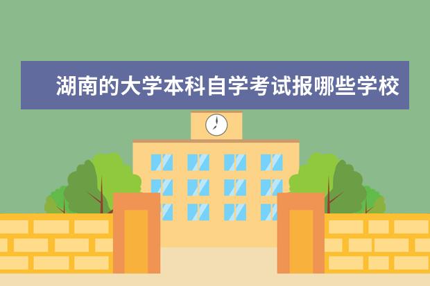湖南的大学本科自学考试报哪些学校跟专业好？