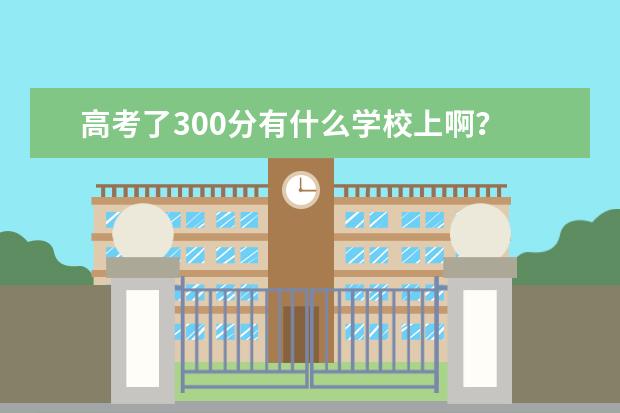 高考了300分有什么学校上啊?