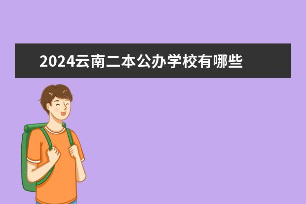 2024云南二本公办学校有哪些