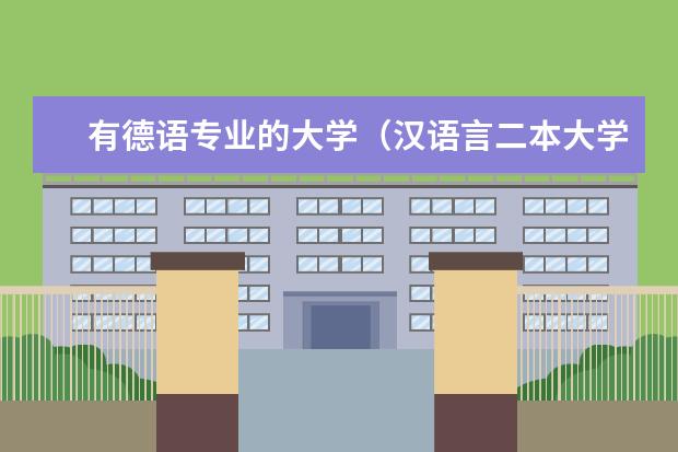 有德语专业的大学(汉语言二本大学排名)