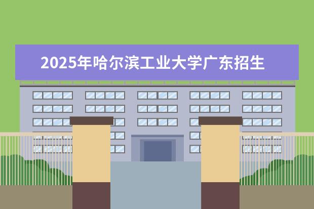 2025年哈尔滨工业大学广东招生计划