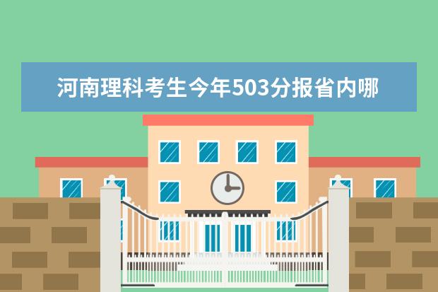 河南理科考生今年503分报省内哪个二本院校比较合适?