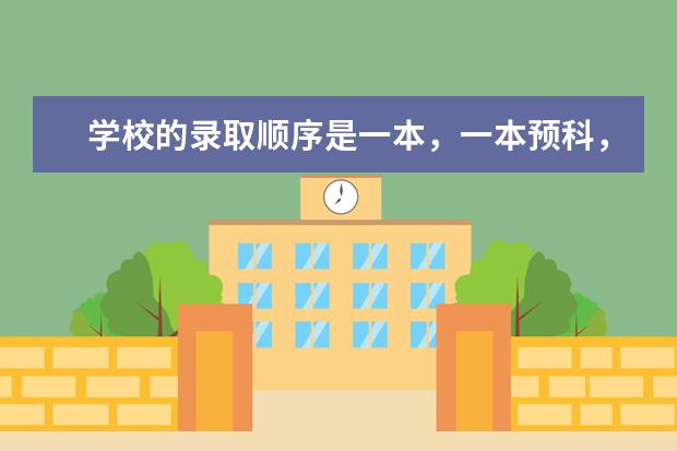 学校的录取顺序是一本，一本预科，二本，二本预科吗
