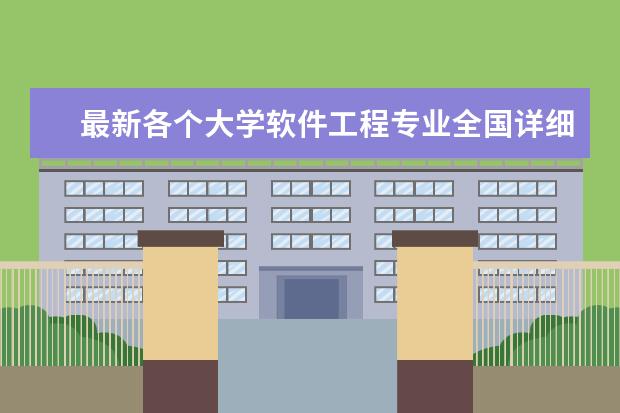 最新各个大学软件工程专业全国详细排名 关于大学专业问题,