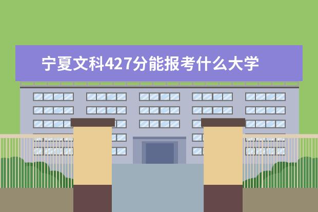 宁夏文科427分能报考什么大学