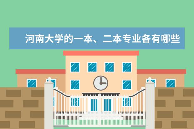 河南大学的一本、二本专业各有哪些