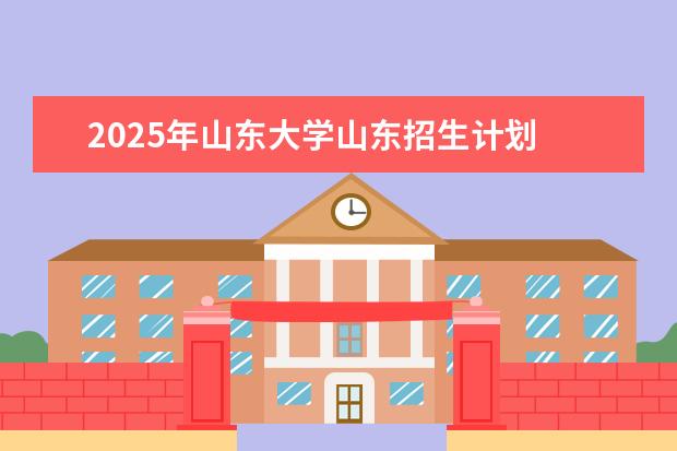 2025年山东大学山东招生计划