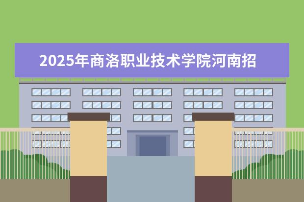 2025年商洛职业技术学院河南招生计划